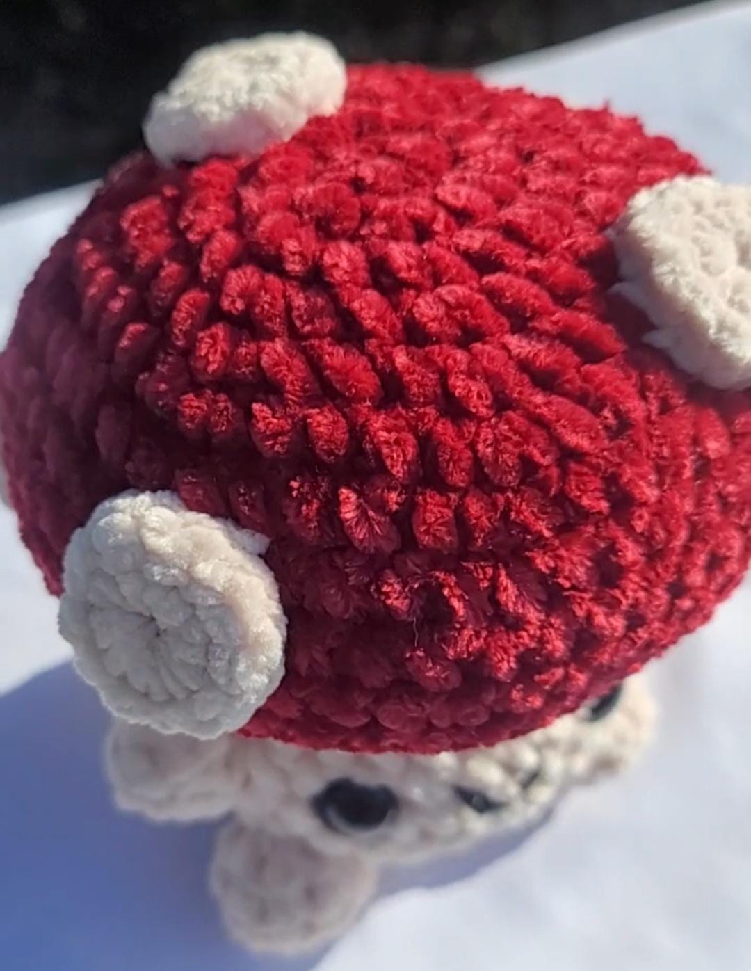 Crochet Red & White Mushroom Plushie