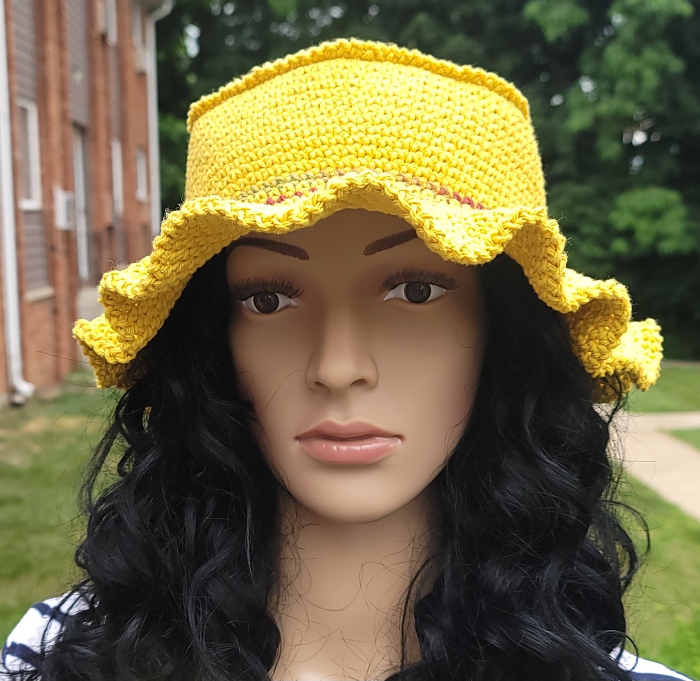 Sombrero de pescador de crochet vibrante: hecho a mano y colorido