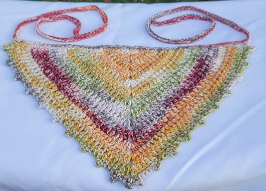 Bandana de crochet Bright Days: ¡colorida y divertida!