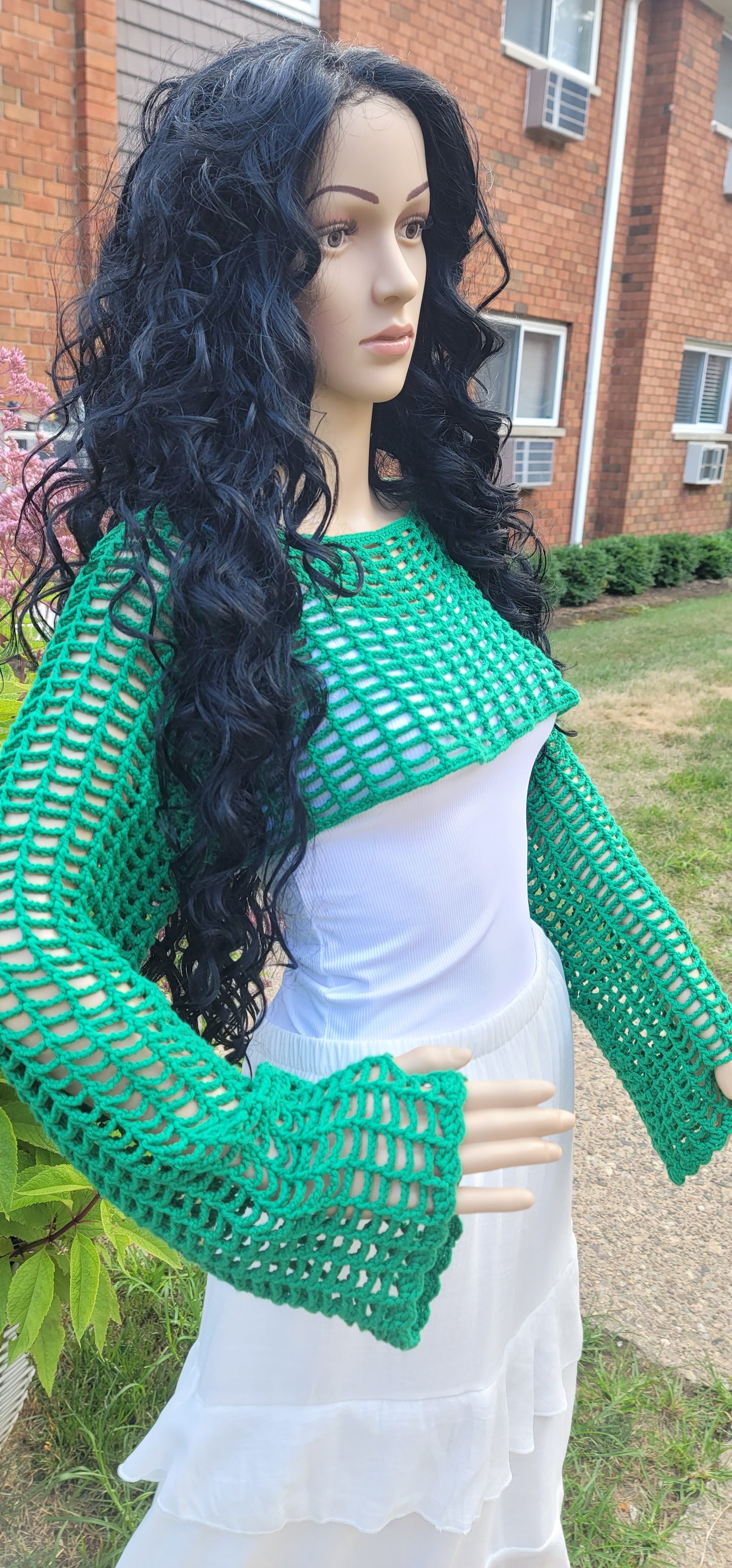Top de crochet verde "Hooked on Green"