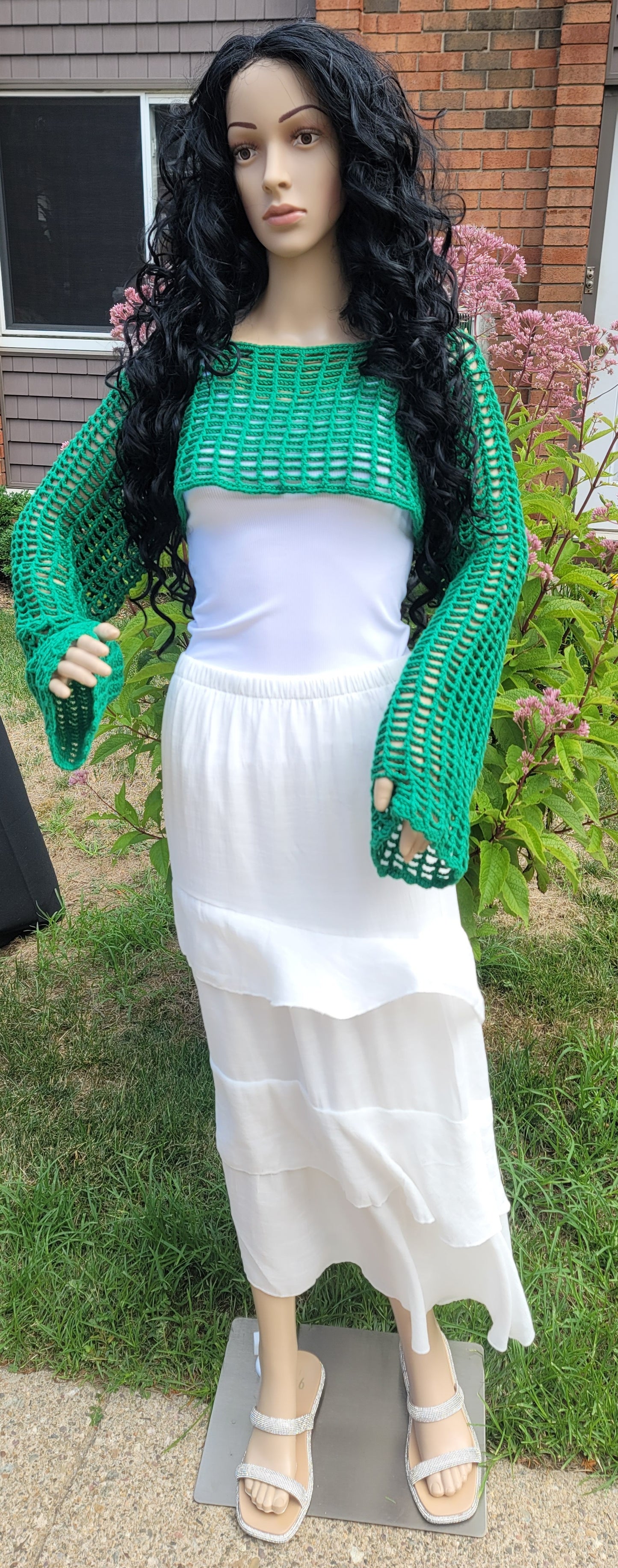 Top de crochet verde "Hooked on Green"