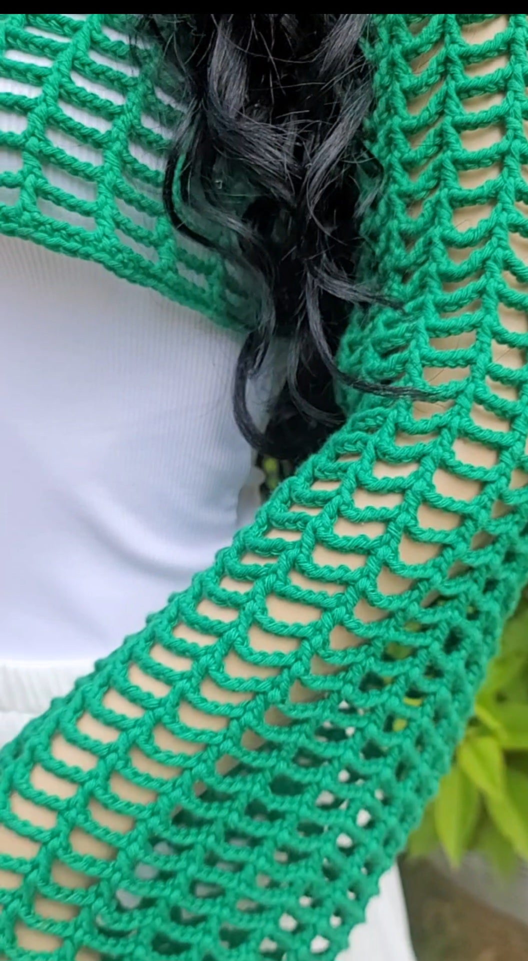 Top de crochet verde "Hooked on Green"