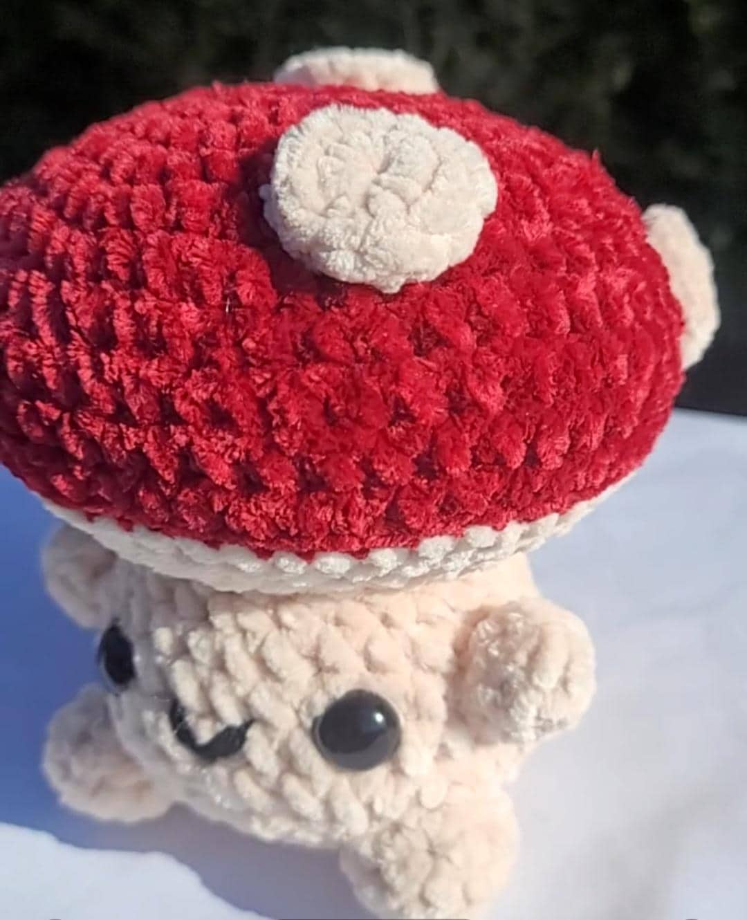 Crochet Red & White Mushroom Plushie