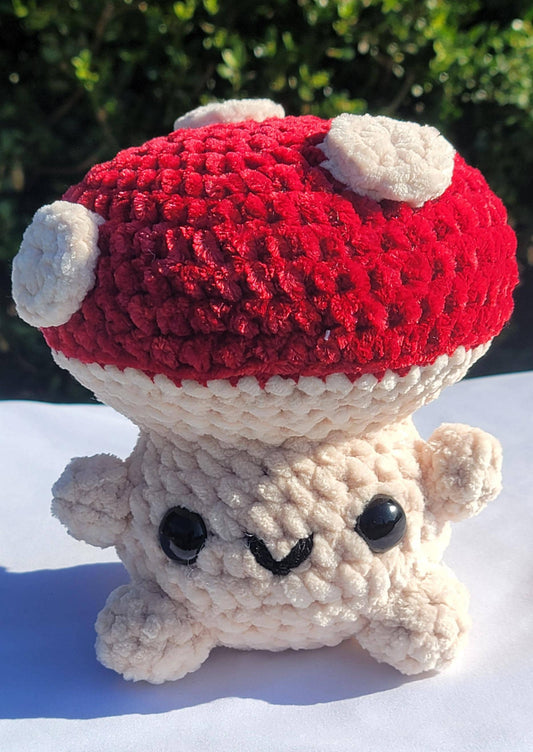 Crochet Red & White Mushroom Plushie