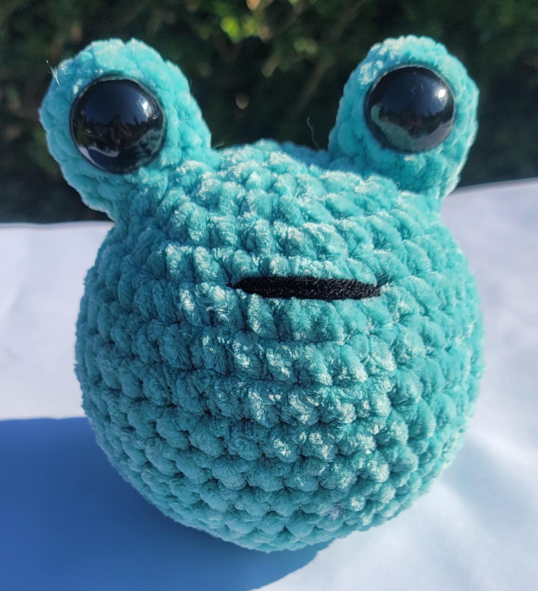 Crochet Frog Plushie and Mystical Eyed Green Froggie
