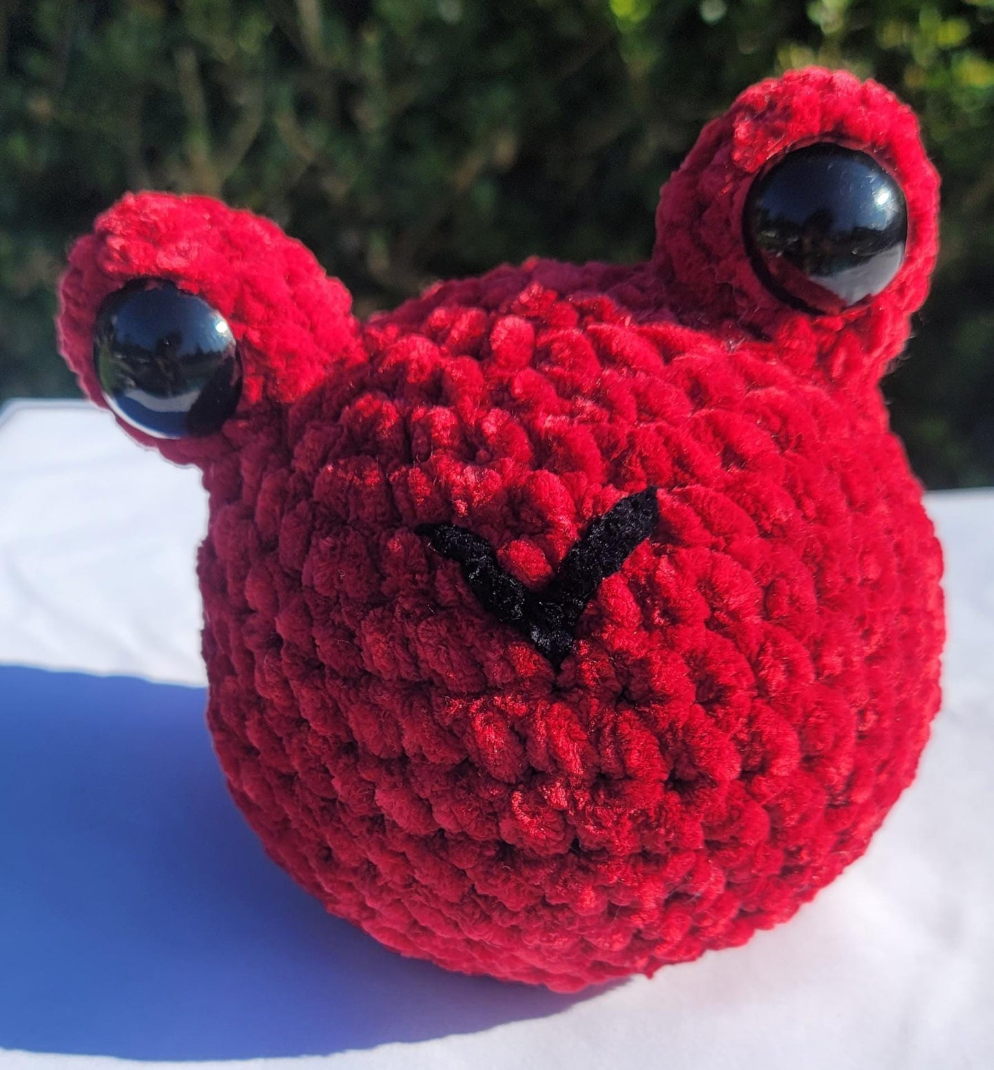 Crochet Frog Plushie and Mystical Eyed Green Froggie