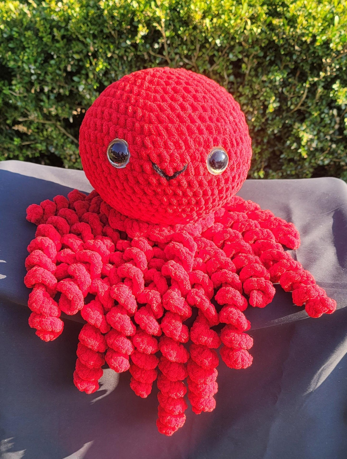 Handmade Red Crochet Jellyfish: Amigurumi Sea Creature