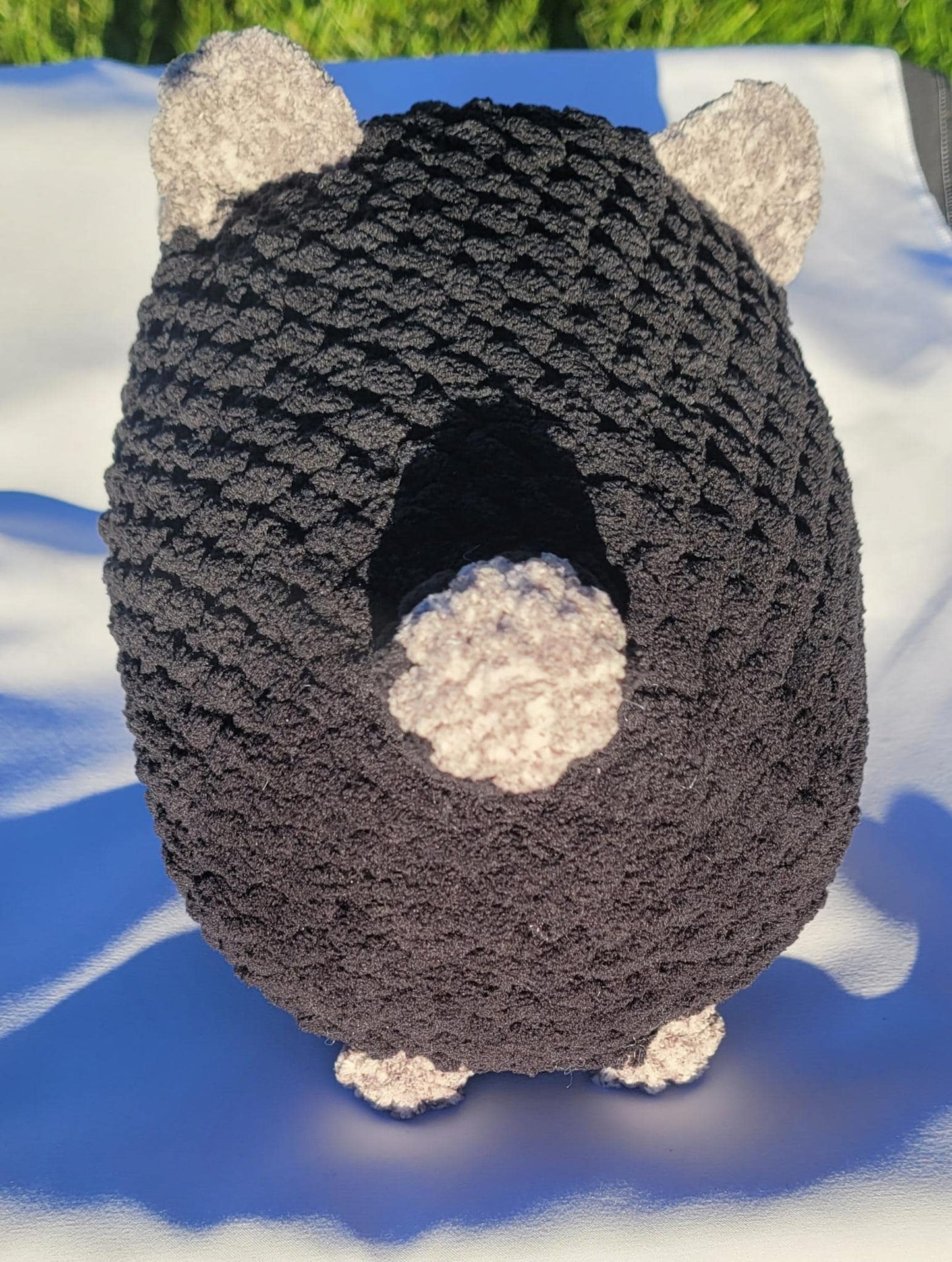 Crochet Black and Gray Dog, Handmade Amigurumi Dog, Stuffed Animal Plushie