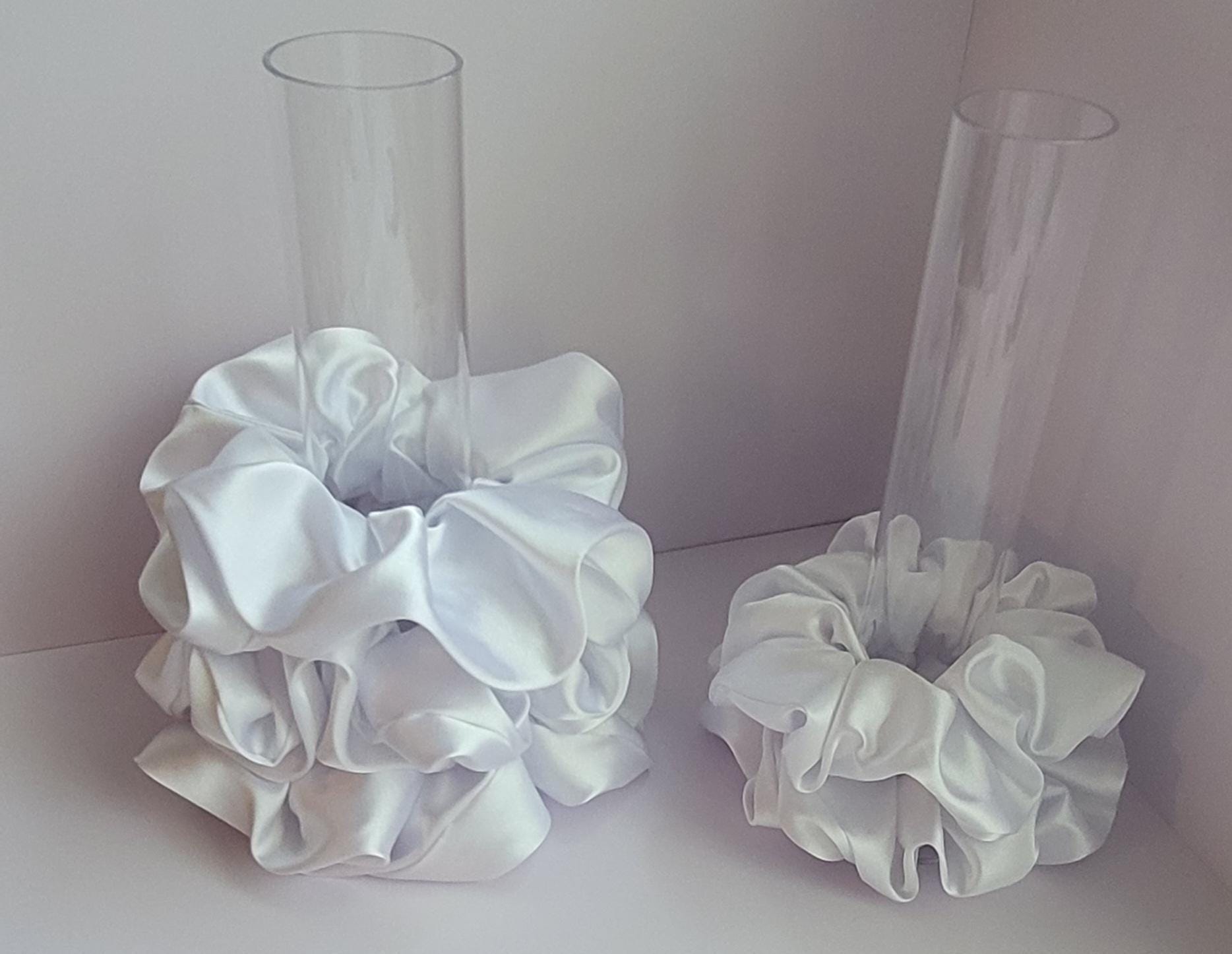 Colorful Crochet Hair Scrunchies Set, Handmade Soft Hair Ties for Women and Girls