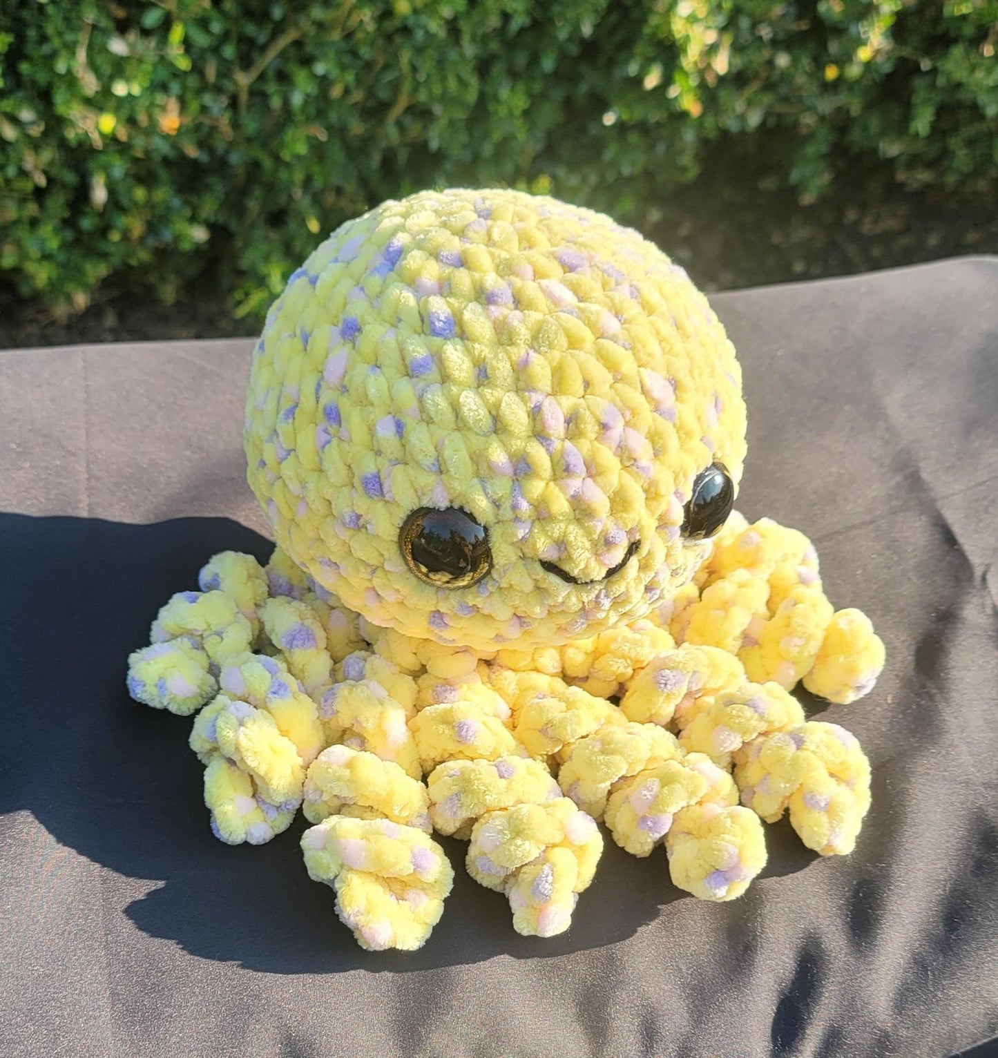 Crochet Octopus Plushie: Handmade Amigurumi Toy - Yellow, Purple, Pink