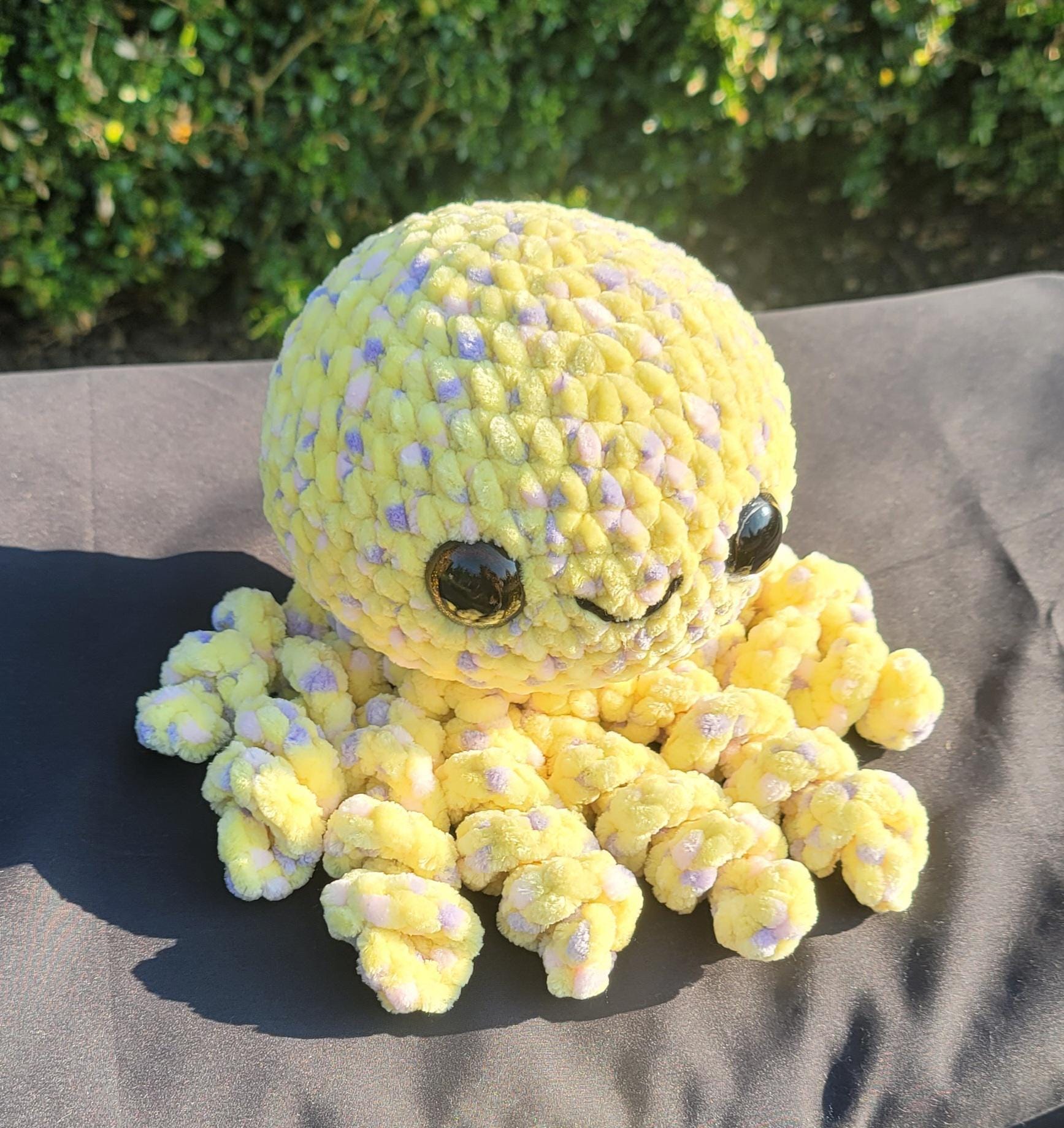 Crochet Octopus Plushie: Handmade Amigurumi Toy - Yellow, Purple, Pink
