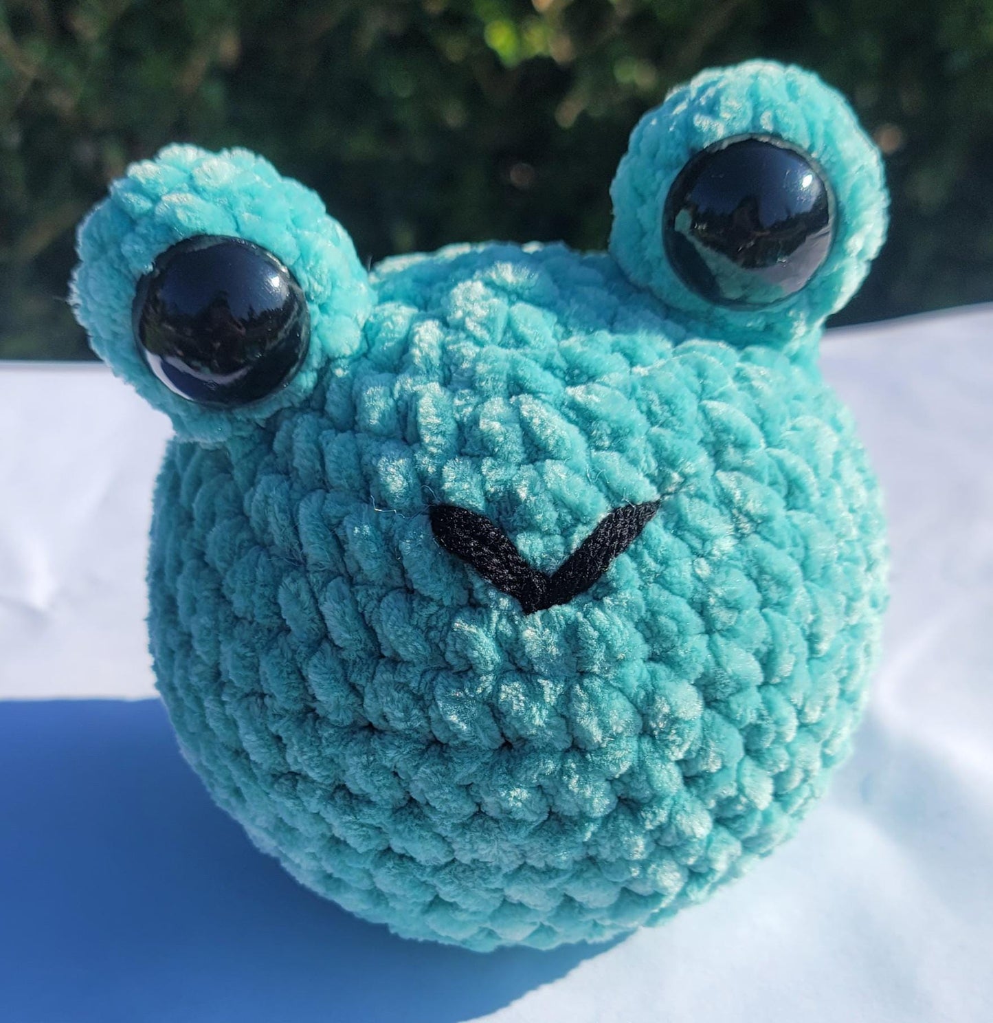Crochet Frog Plushie and Mystical Eyed Green Froggie