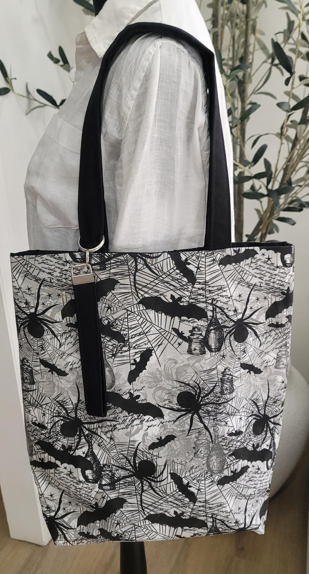 Nightmare Before Christmas & Halloween Tote Bags with Scrunchie Charms