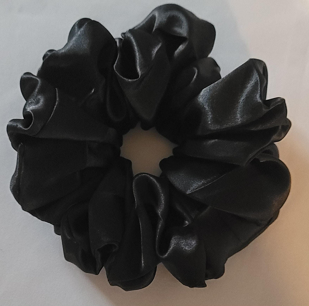Sewn Scrunchies - Black, White, Gray, Red Satin, and Hunter Green