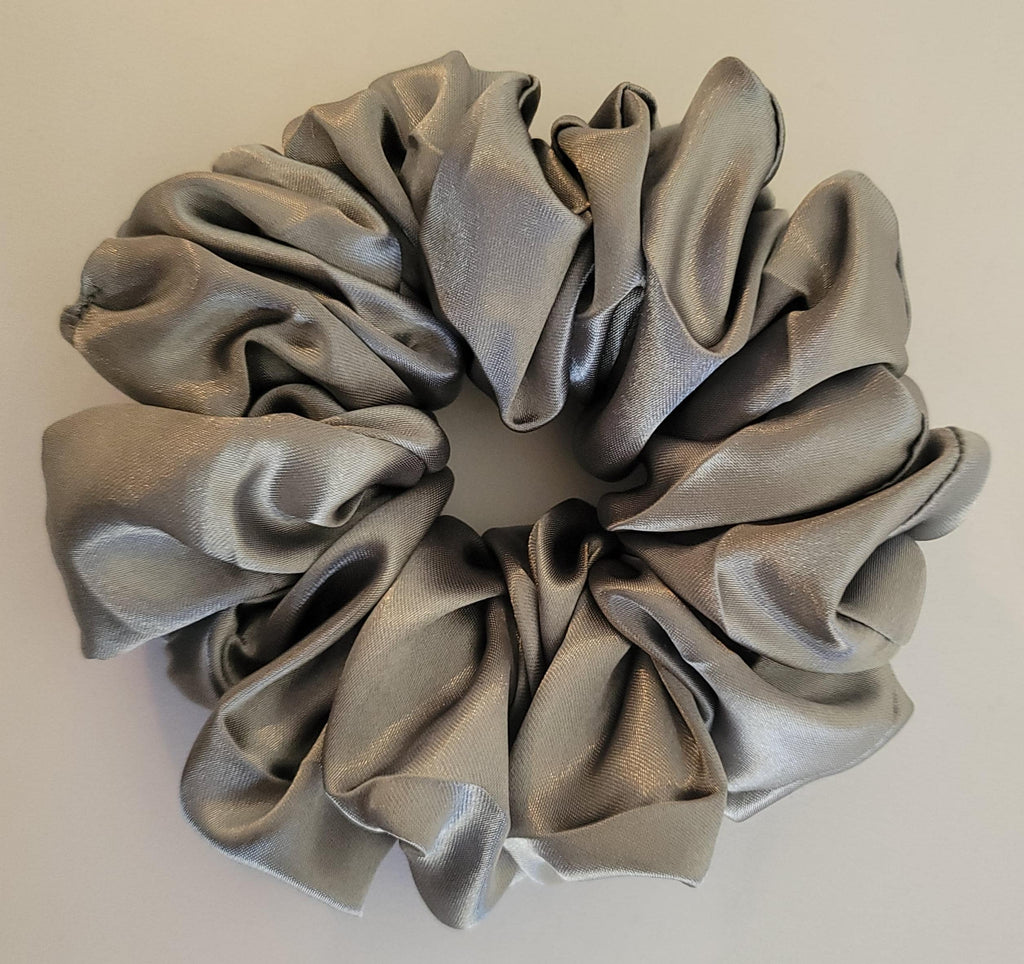 Sewn Scrunchies - Black, White, Gray, Red Satin, and Hunter Green