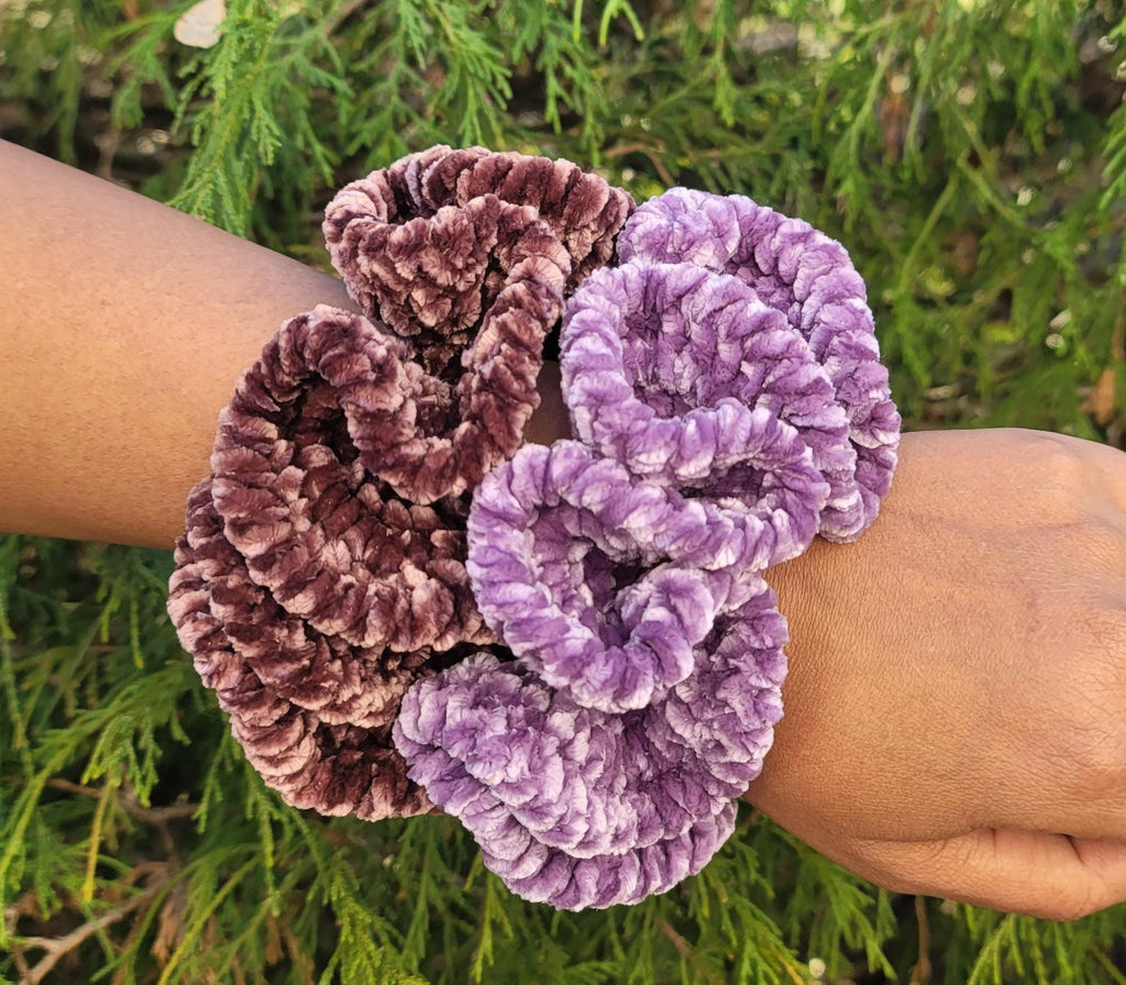 Crochet Scrunchies - Luxurious, Stylish, and Comfortable Hair Accessories in Vibrant Colors