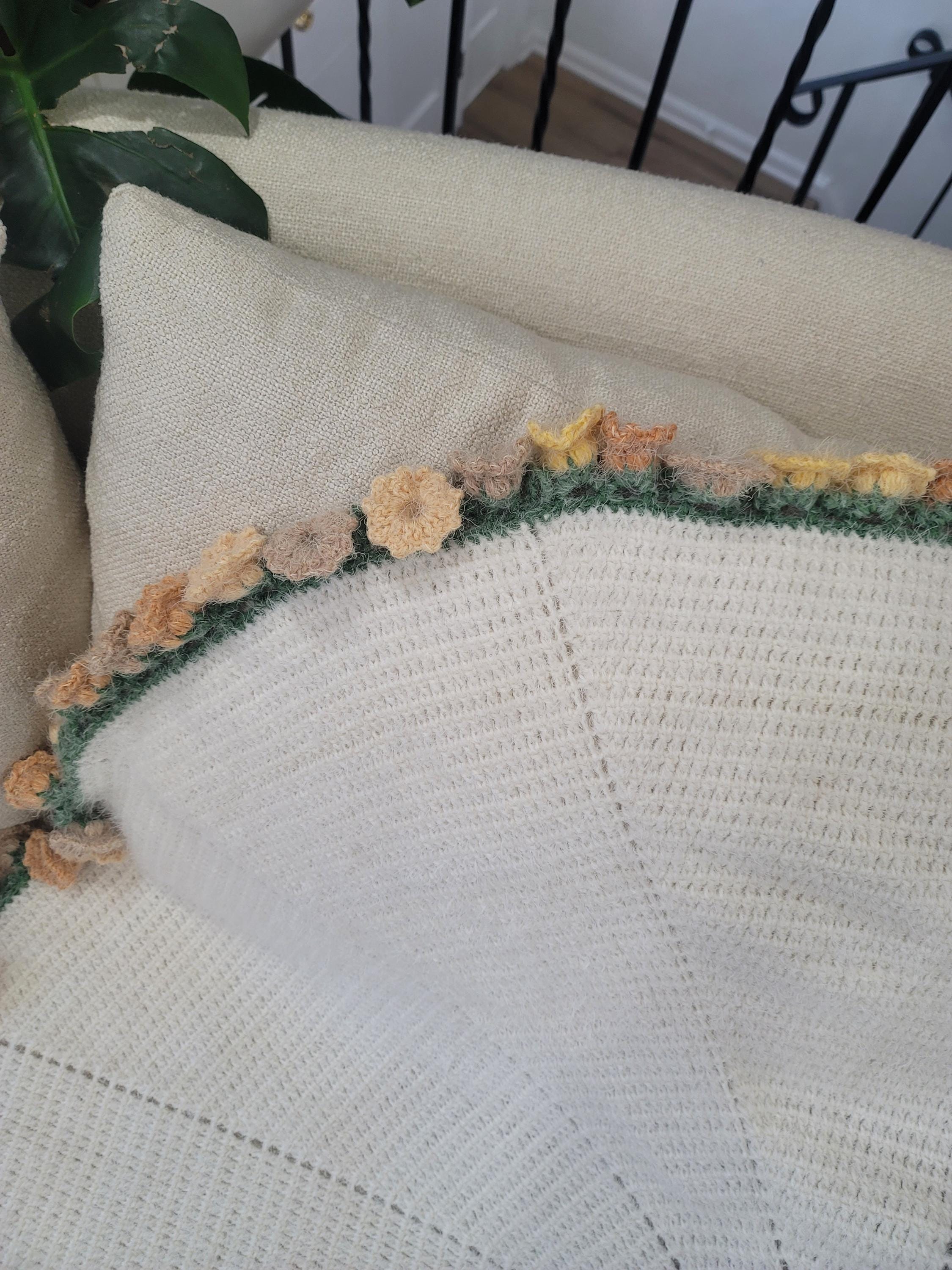 Beige & Honey-Colored Lily Bouquet Blanket