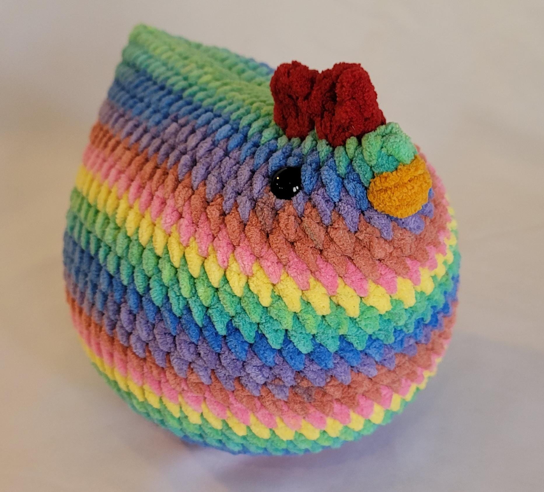 Burgundy, Tan, Black, Blue, White, and Cream Colored Chicken