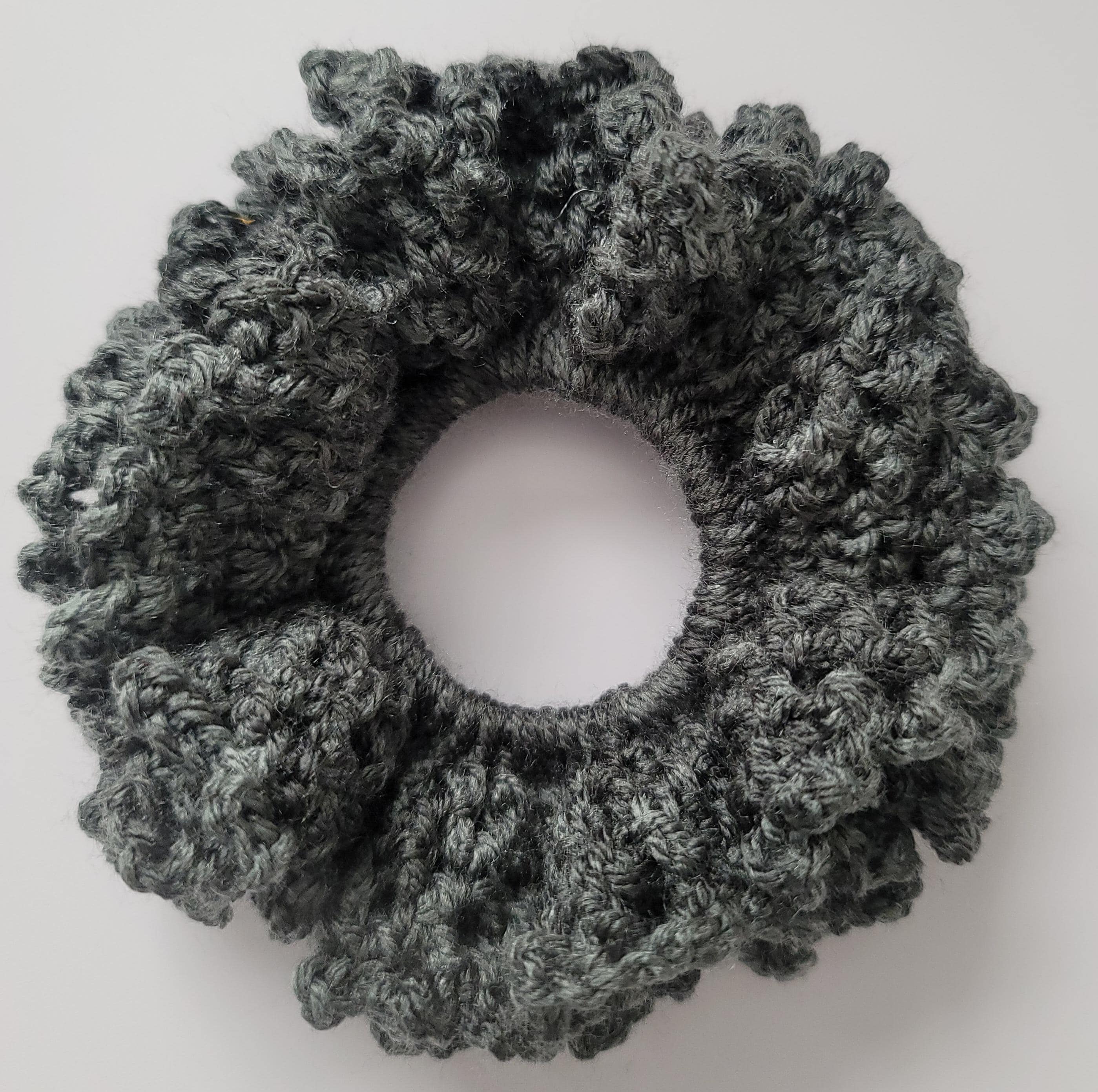 Crochet Scrunchie - Elegant Silver