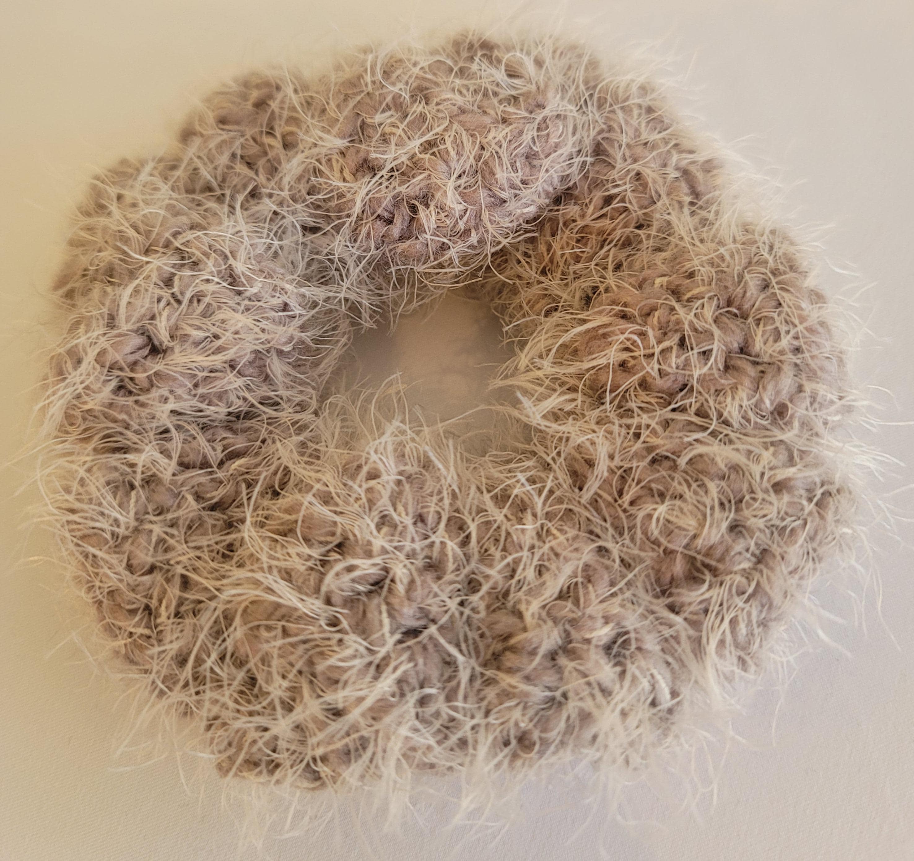 Crochet Scrunchie - Elegant Silver