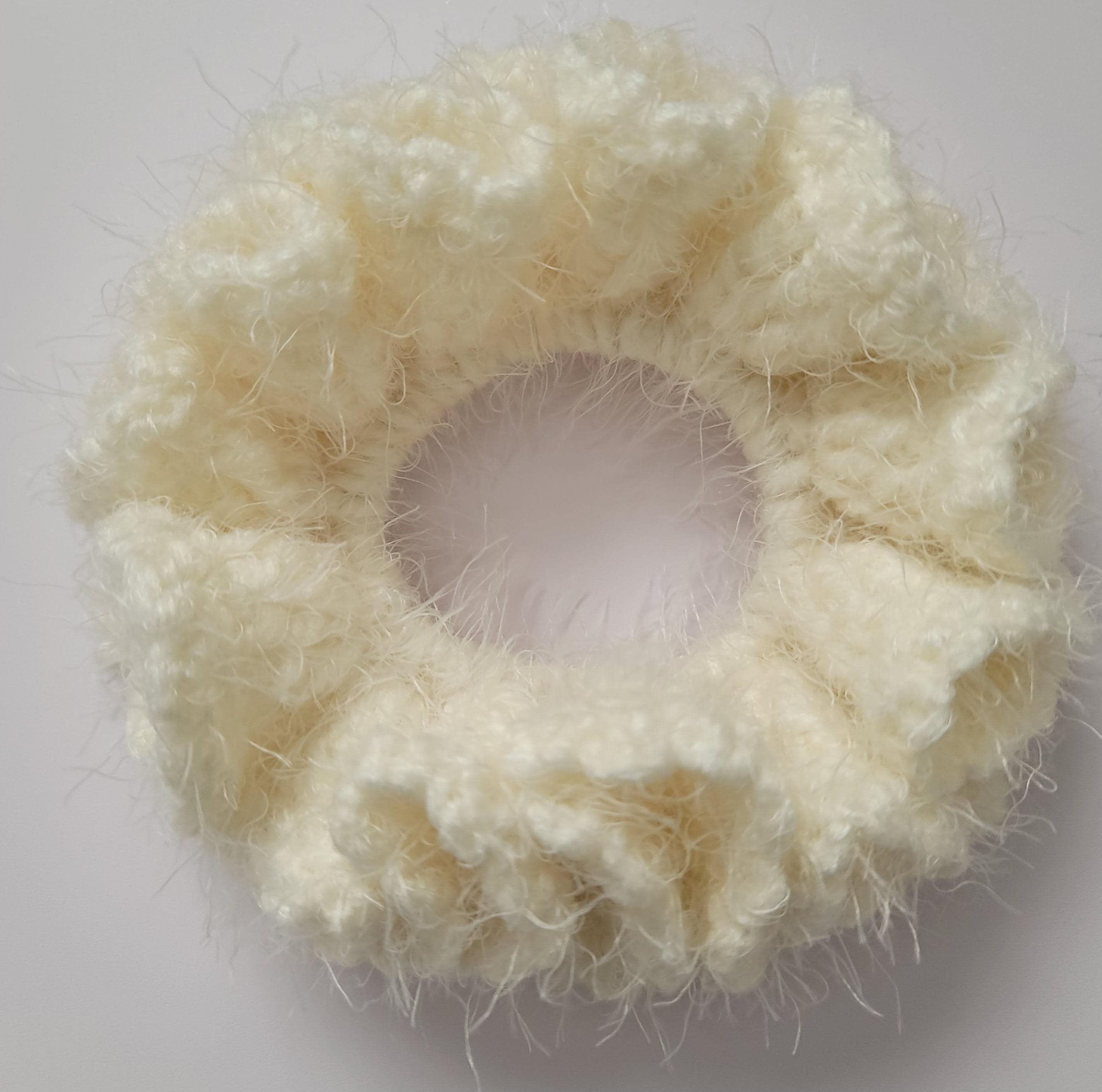 Crochet Scrunchie - Elegant Silver