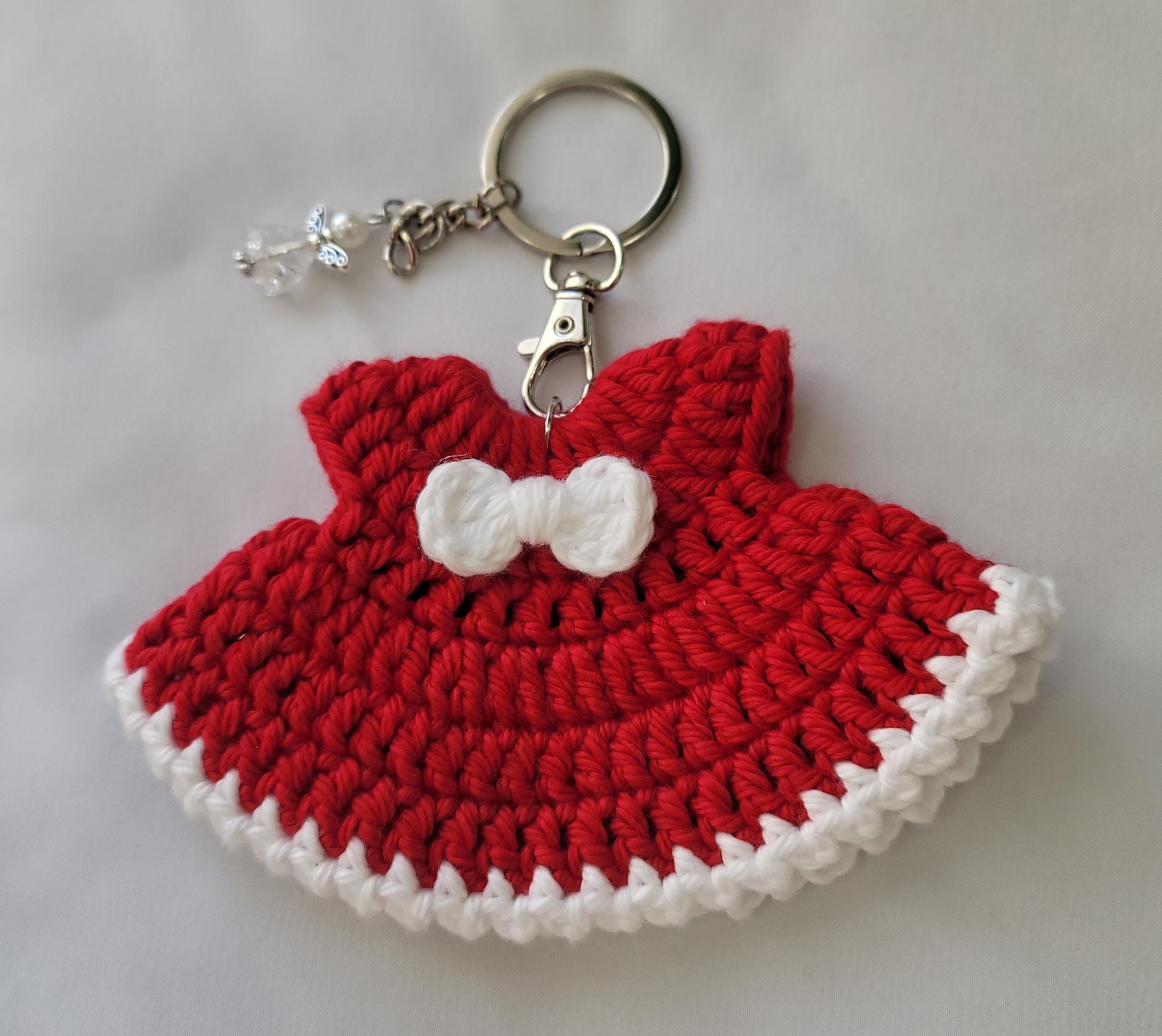 Mini Crochet Dress Keychain