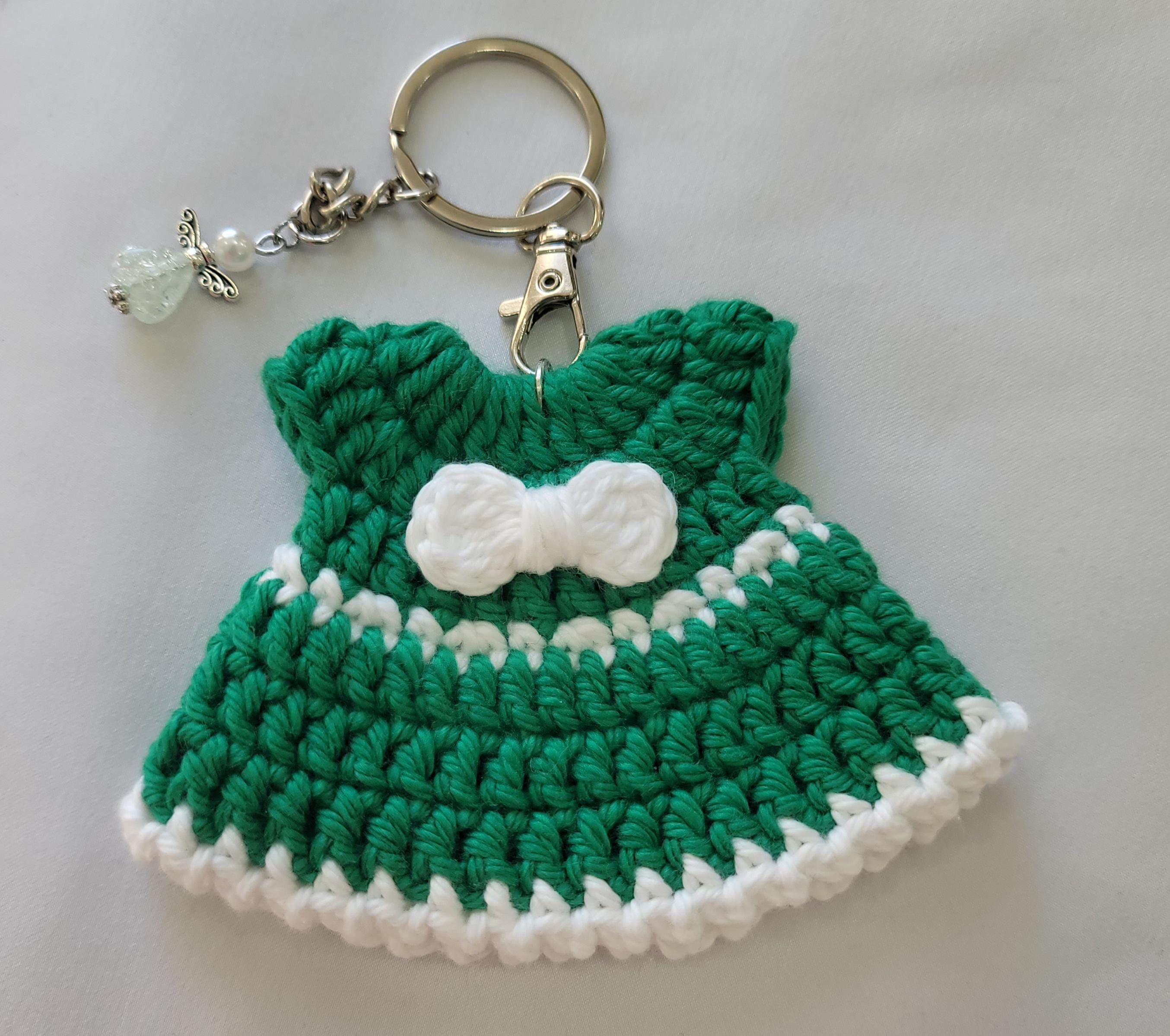 Mini Crochet Dress Keychain