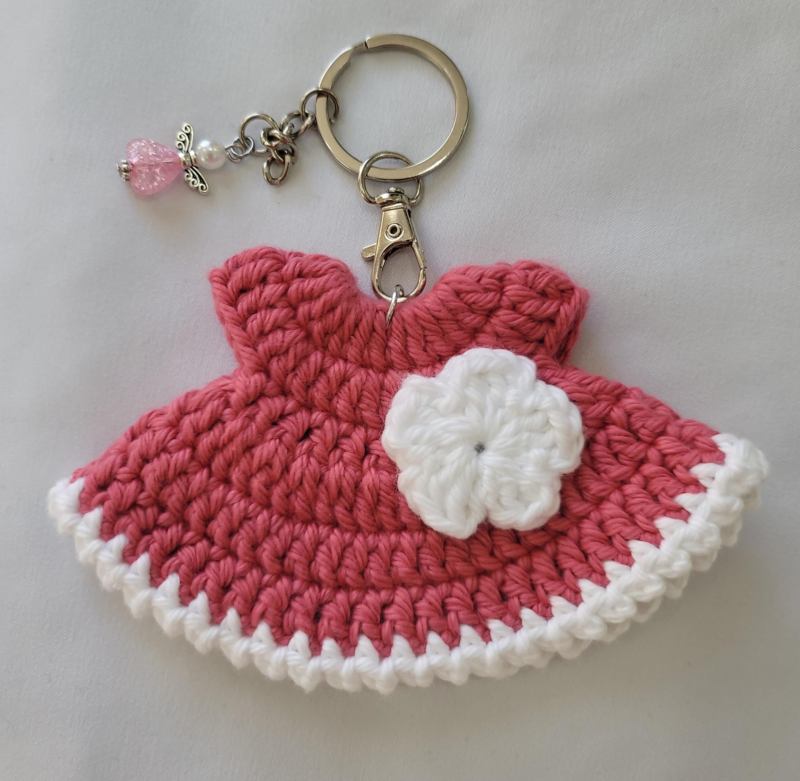 Mini Crochet Dress Keychain