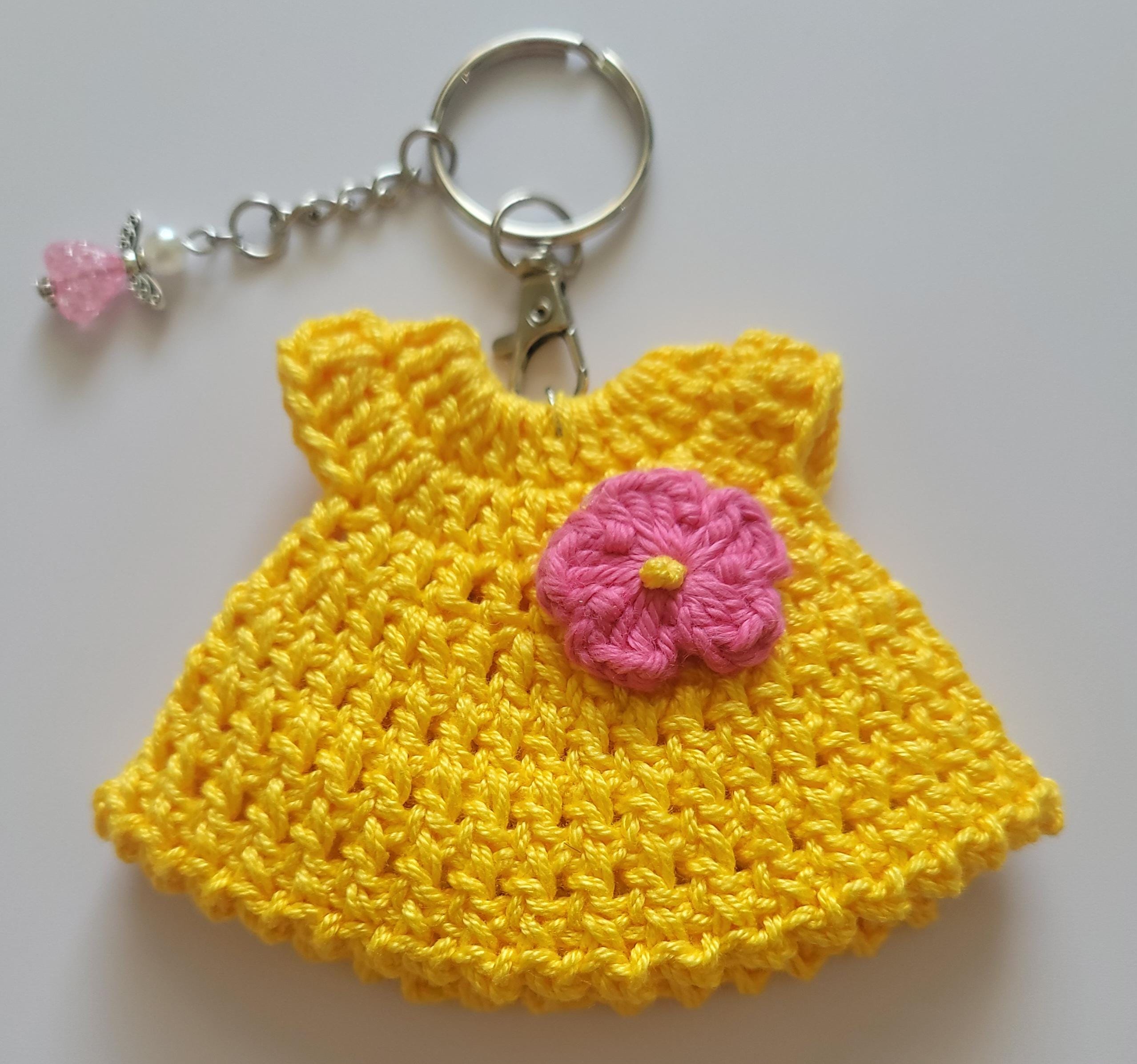 Mini Crochet Dress Keychain