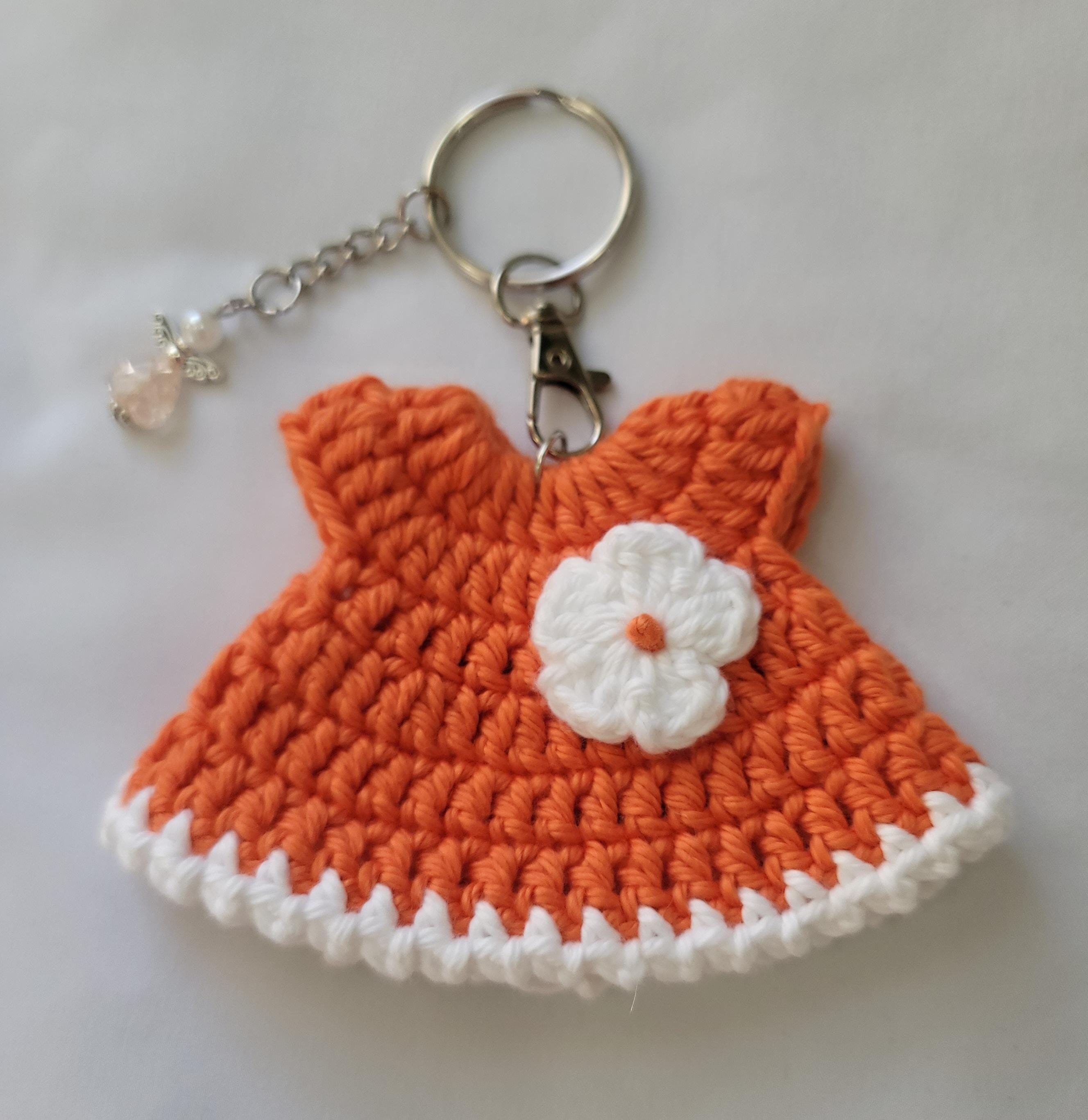 Mini Crochet Dress Keychain