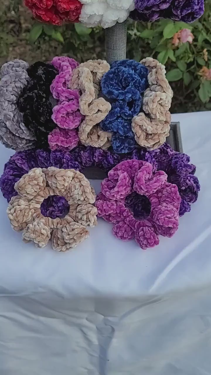 Unique Handmade Scrunchies - Luxurious, Stylish, and Comfortable Hair Accessories in Vibrant Colors