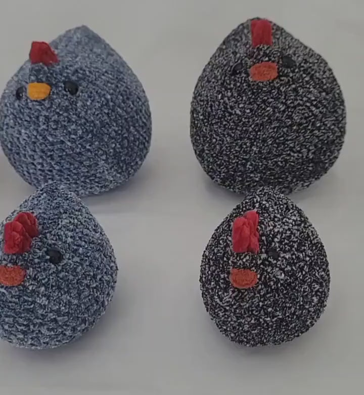 Burgundy, Tan, Black, Blue, White, and Cream Colored Chicken