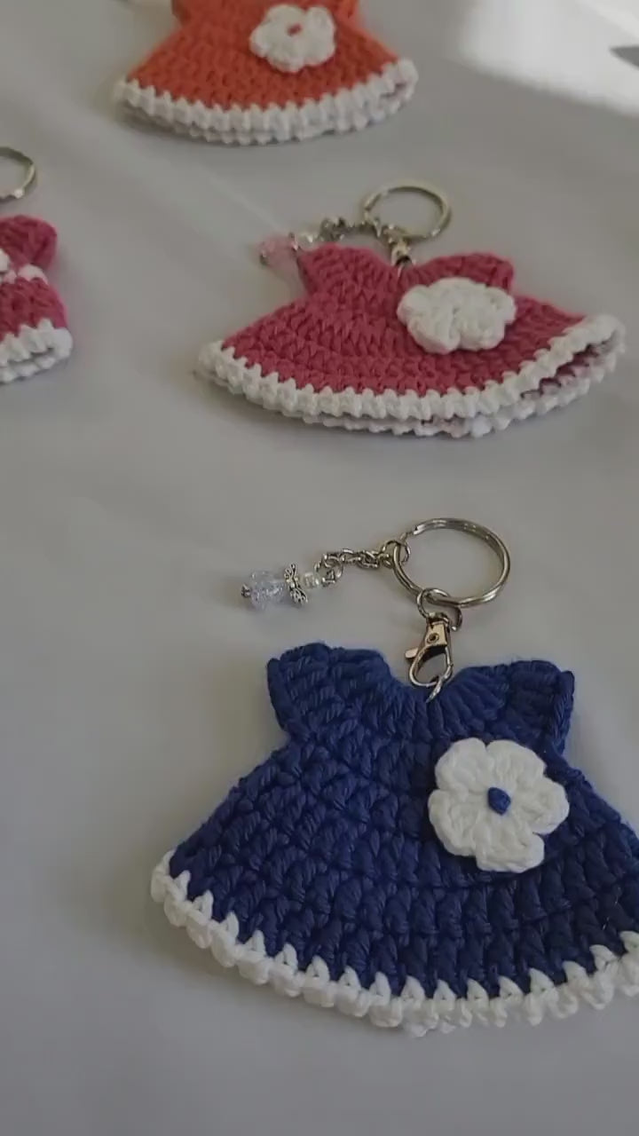 Mini Crochet Dress Keychain