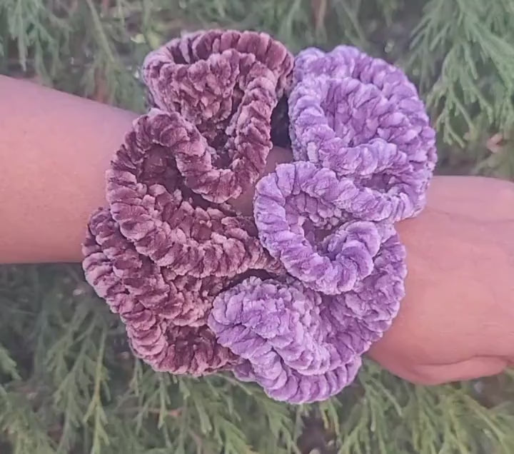 Crochet Scrunchies - Luxurious, Stylish, Vibrant Colors